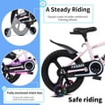 thumbnail image 6 of Ambifirner 16" Bike for 4-7 Year Olds - Adjustable Training Wheels & Safety Basket Water Bottle-High Steel Frame, 6 of 9