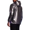 thumbnail image 3 of INSPIRE CHIC Holographic Jackets for Men's Long Sleeves Metallic Hoodie Coat, 3 of 5