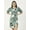 Teal, variant on DressBerry Women’s Printed Poly Rayon Dress Sweetheart Neck Short Puffed Sleeves Smocked Knee Length Single Side Slit Regular Wear Light Weighted Casual Summer Dress