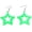 G green-hollow, variant on 80 90s Colorful Classic Big Star Triangle Heart Shape Hoop Earrings Retro Neon Frosted Geometric Candy Color Dangle Piercing Earring for Women Costume Accessory Party Jewelry[e5314]