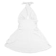 thumbnail image 7 of Lovzfmll Women's Cocktail Dress, Halter Neck Sleeveless with Low Back, Relaxed Fit Party Mini Dress White, S, 7 of 7