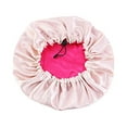 thumbnail image 2 of SPRING PARK Satin Bonnet Sleep Bonnet Cap Double Layer Reversible Adjustable Satin Cap for Sleeping Hair Bonnet, 2 of 8