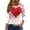 AG07_Pink, variant on Resicozy Valentines Shirts for Women Fashion 2026 Cute Love Heart Printed Tunic Tops Plus Size Casual Spring 3/4 Sleeve Blouses Black L