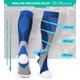 thumbnail image 2 of Calcetines de compresión aptos para deportes calcetines de compresión negros antifatiga alivio del dolor hasta la rodilla medias hombres mujeres, 2 of 5