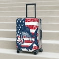 thumbnail image 6 of Honeii bass fish with the USA flag Elastic Luggage Cover, featuring double-sided printing, is the ideal companion for travel, business trips, and daily use(not included suitcase )-X-Large, 6 of 7