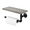 Grey, variant on SolidPal Industrial Toilet Paper Holder, Wall Mount Tissue Roll Hanger with Rustic Wood Shelf for Bathroom Kitchen