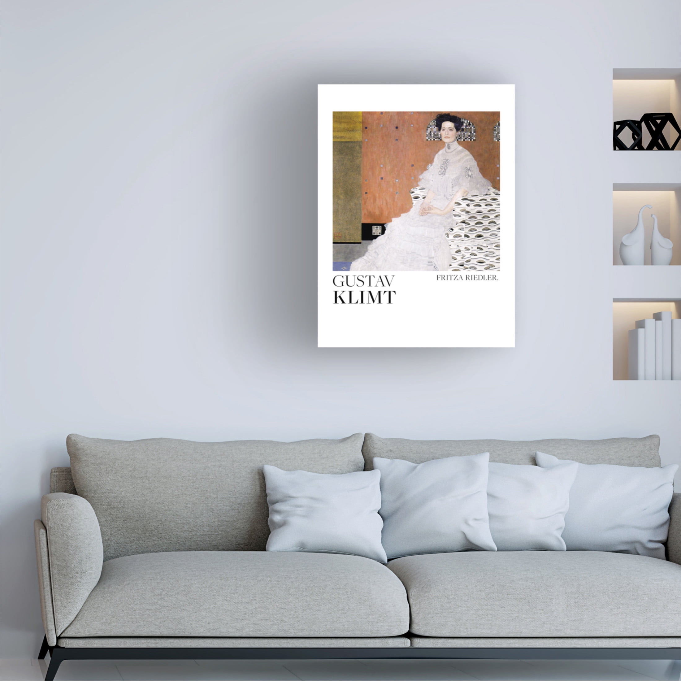 Canvas Wall Art - Pictufy 'Bildnis Fritza Riedler 1906 Poster' Wall Art for Living Room, Bedroom, or Office D?cor by Trademark Fine Art - 18 x 24 Inches