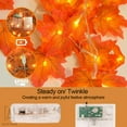 thumbnail image 4 of Gustave 13.1ft 40 LED Maple Leaves String Lights Hanging Fall Garland Halloween Orange String Light Battery Operated for Thanksgiving Christmas Party Decoration, 4 of 9