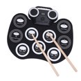 thumbnail image 1 of Electric Drum Pad Set, Portable Responsive Roll Up Drum Pad  for Beginners, 1 of 7