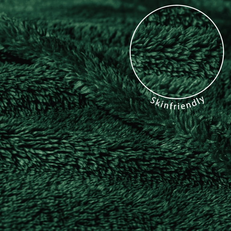 Exclusivo Mezcla Soft Fleece Throw 50x60 Forest Green photo 4