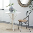 thumbnail image 3 of DecMode 29" x 31" White Wood Accent Table with X Shaped Legs, 1-Piece, 3 of 10