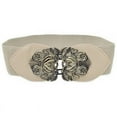 thumbnail image 4 of BESEW7 Women Vintage Fashion Wide Elastic Stretch Waist Belt for Dress Retro Carved Buckle, Belts for Women Red, 4 of 4