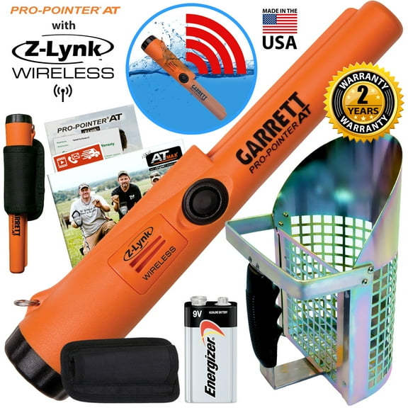 Garrett Pro Pointer AT Z-LYNK Pinpointer with Garrett Anodized Sand Scoop