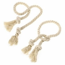 Ctnporpo 2 Pieces Natural Cotton Curtain Rope Tiebacks Handmade Curtain Decorative Holdbacks Rural Style Drapery Tieback Handmade Curtain Tiebacks Rustic Curtain Holdbacks
