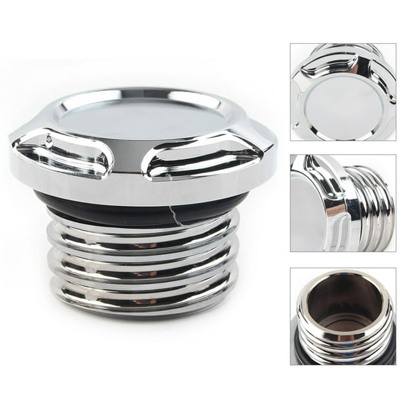 NS Scooter Parts Oil Gas Tank Cover Accessories for Dyna for 1992-2017, Silve