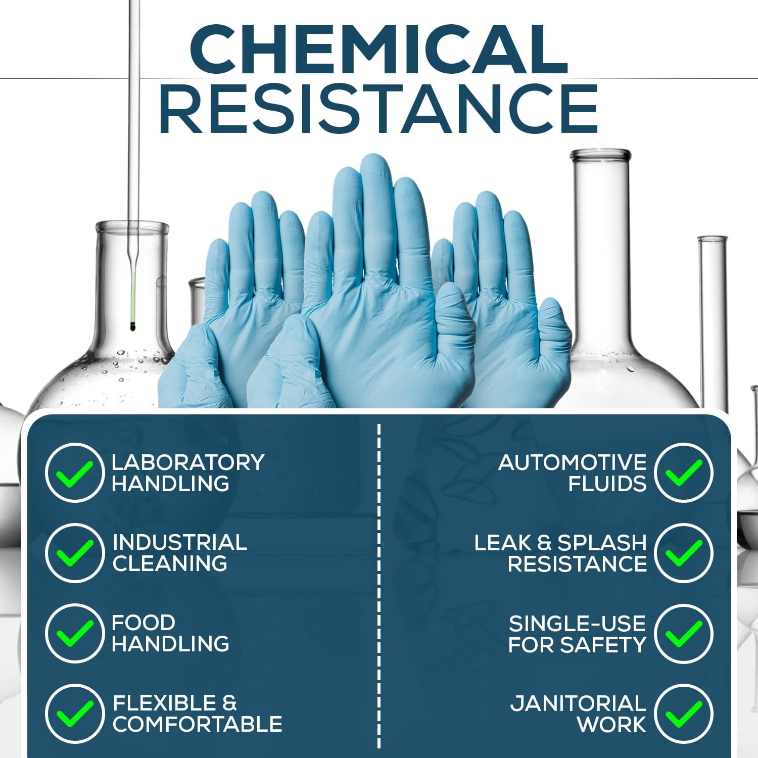 FIRST GLOVE Volt 6 Mil Blue Nitrile Disposable Gloves - Medium - 1000 Count - Food Safe Medical Exam Grade Gloves for Cooking & Cleaning - Latex Free, Powder Free, Textured Grip