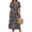 1 Black Floral, variant on Long Sleeve Dresses for Women V Neck Casual Fall Dress Button Floral Midi Dresses with Pockets