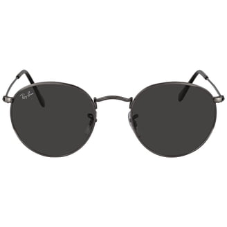 Ray-Ban Round Metal Dark Gray Frame Sunglasses with Black Lenses Amazon.com: Ray-Ban Unisex RB3447N Round Flat Lens Round  main image 4