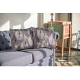 thumbnail image 4 of 16â€ White Purple Tropical Leaf Indoor Outdoor Throw Pillow, 4 of 4