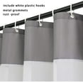 thumbnail image 3 of Gray Shower Curtain 72x75 Inches, Fabric Bathroom Curtain with Mesh Window Design, Weighted Bottom Hem, Water Repellent, Machine Washable, 3 of 7