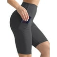 thumbnail image 3 of NELEUS Womens 9" Bike Compression Short High Waist for Yoga Workout with Big Pockets 3 Pack,Black+Gray+White,US Size 2XL, 3 of 8