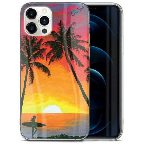 Case Yard iPhone-11-Pro Case Clear Soft & Flexible TPU Ultra Low Profile Slim Fit Thin Shockproof Transparent Bumper Protective Cover Drop Protective Cell Phone Cases (Surf Girl)