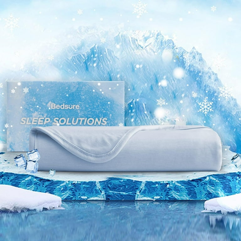 Free Shipping Cozy Comfort Breescape Cooling Blanket King Light Blue Summer Breathable Blanket with Rayon Derived from Bamboo Walmart