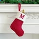 thumbnail image 1 of Seyotauo Christmas Stockings with Initials, Embroidered Xmas Stockings, 7" Large Knitted Xmas Stocking, Christmas Party Fireplace Family Hanging Stocking Decorations, 1 of 6