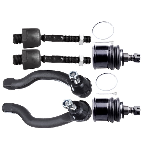 ECCPP - 6PCS Front Inner Outer Tie Rod End Lower Ball Joint Compatible Fit 2008-2012 For Honda For Accord Suspension Kit