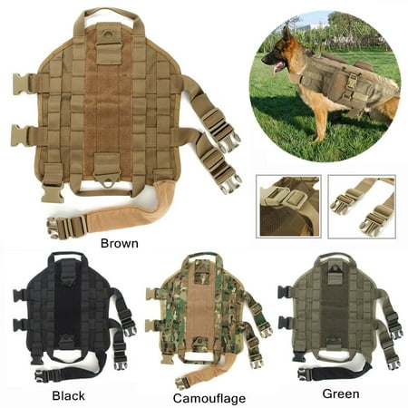 Training Tactical Army Dog Magic Tape Military Dog Clothes Load Bearing Harness Molle Outdoor Training Vest tactical dog 5 Sizes,4 (Best Load Bearing Vest)