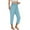 Sky Blue, variant on ZQUUVOU Girls Solid Athletic Leggings Cropped Stretchy 7/8 Length Yoga Pants with Pockets Casual Sports Play Pink