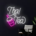 thumbnail image 3 of Handmadetneonsign Thai Tea Neon Sign, Thai Tea Neon Light, Milk Tea Led Sign, Tea Drink Led Light, 3 of 5