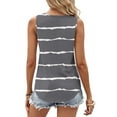 thumbnail image 4 of ZQUUVOU Tank Top For Women Summer Casual Printed Sleeve V Neck Top (Gray,XL), 4 of 6
