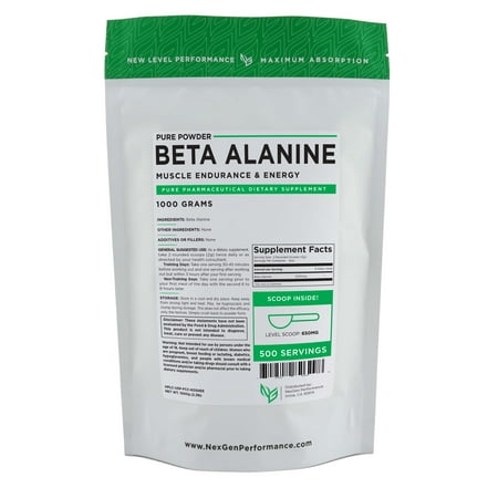BETA ALANINE Powder - 1000g (2.2lb) -Kosher -Recovery- Muscle Endurance &