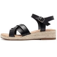 thumbnail image 2 of Women's Platform Wedge Heel Sandals - Adjustable Buckle Ankle Strap Open-Toe, Lightweight Rubber Sole Comfortable Casual Summer Sandals, 2 of 7