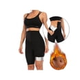 thumbnail image 4 of Sauna Sweat Shapewear High Waisted Pants Mid Thigh Workout Suit Waist Trainer Weight Loss Lower Body Shaper Sweatsuit Exercise Fitness Gym, Inner Vinyl for Women Men, 4 of 5