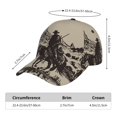 thumbnail image 2 of Rateoe Western Desert Cowboy Pattern Men’s Baseball Cap – Adjustable Curved Brim Hat, Soft Cotton Sports Cap for Outdoor, Casual, and Everyday Wear, Comfortable & Breathable, 2 of 6
