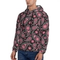 thumbnail image 2 of Hoodies for Men - Paisley Red Black Long Sleeve Comfrt Men'S Fashion Hoodies & Sweatshirts, Sweatshirts for Men Hoodies Pullover Clothing Clothes with Pouch, 2 of 7
