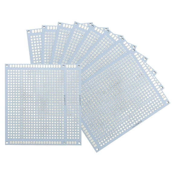 10Pcs Solderable Breadboard, 3.15"x2.36" White Tinned Circuit Board