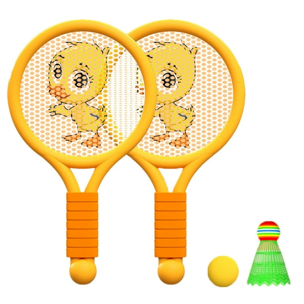 Raqueta de bádminton para niños Juego de juguetes de raqueta de bádminton ligera para niños de 3 a 7 años Patito naranja para interiores y exteriores YUNYI BRAND Deportes