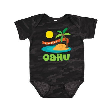

Inktastic I Love Oahu Gift Baby Boy or Baby Girl Bodysuit
