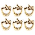 thumbnail image 1 of 6Pcs Apple Napkin Rings, Metal Plated Apple Vintage Napkin Ring Buckle Holder for Dining Table Decor, 1 of 5
