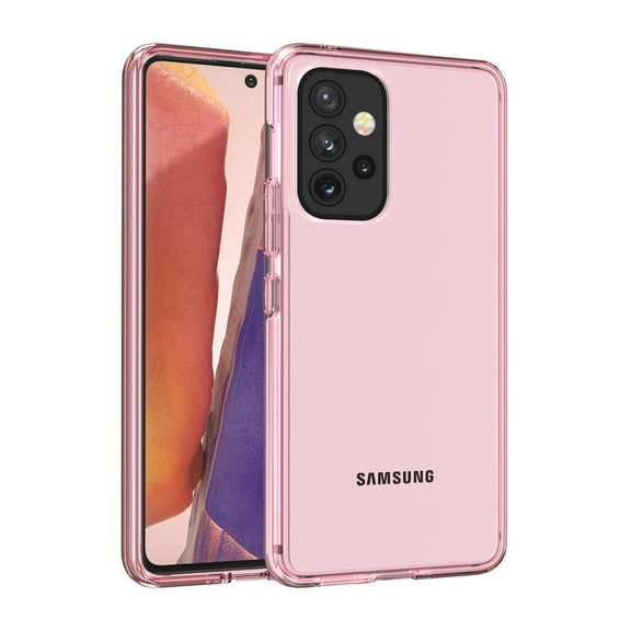 SaniMore for Samsung Galaxy A33 5G 6.5" 2022 Case, Transpsarnet Shockproof TPU Cover Super-slim Lightweight Wireless Charging Anti-scratch Anti-fall Shell For Galaxy A33 5G, Pink