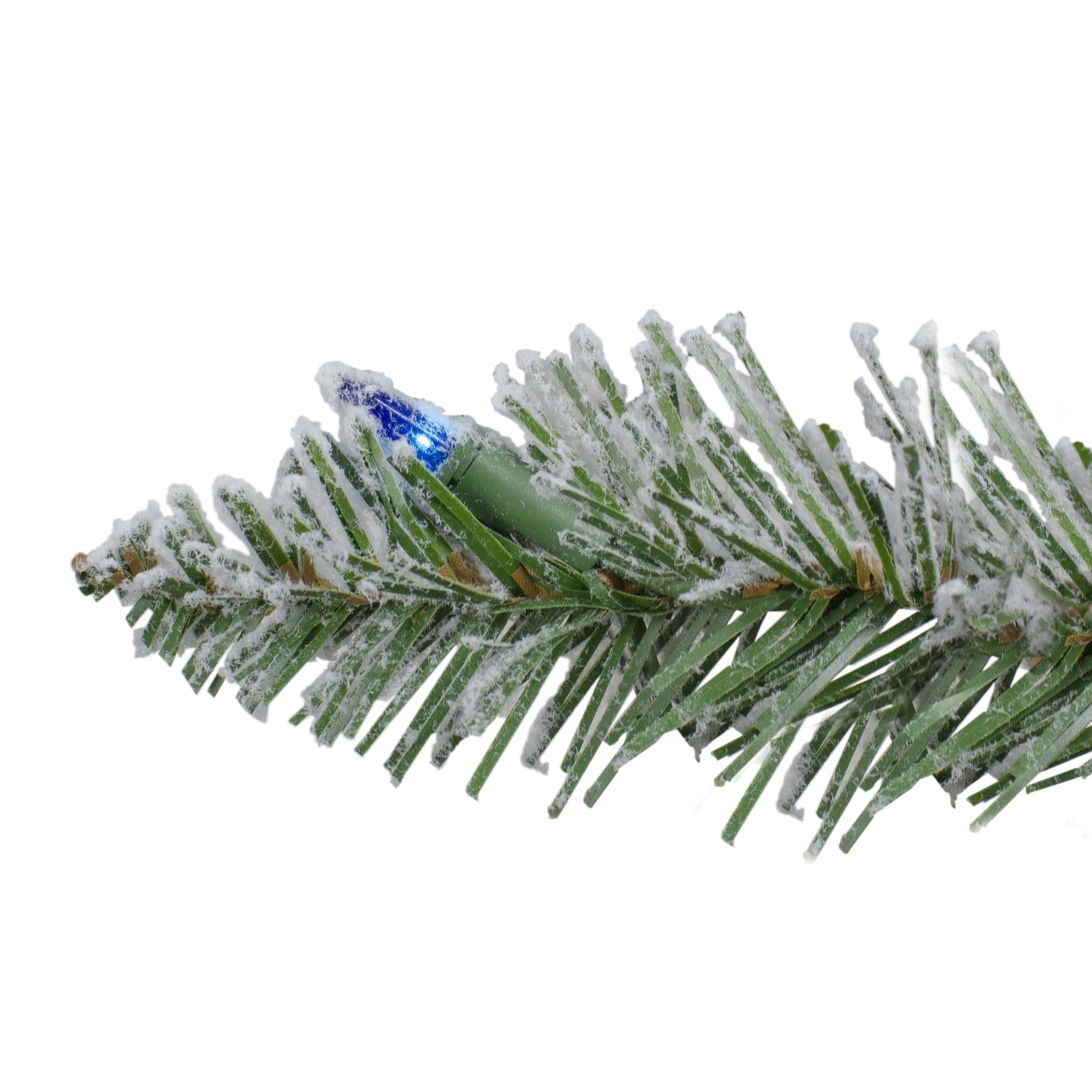 9' x 10" Pre-lit Flocked Pine Artificial Christmas Garland - Multi Lights