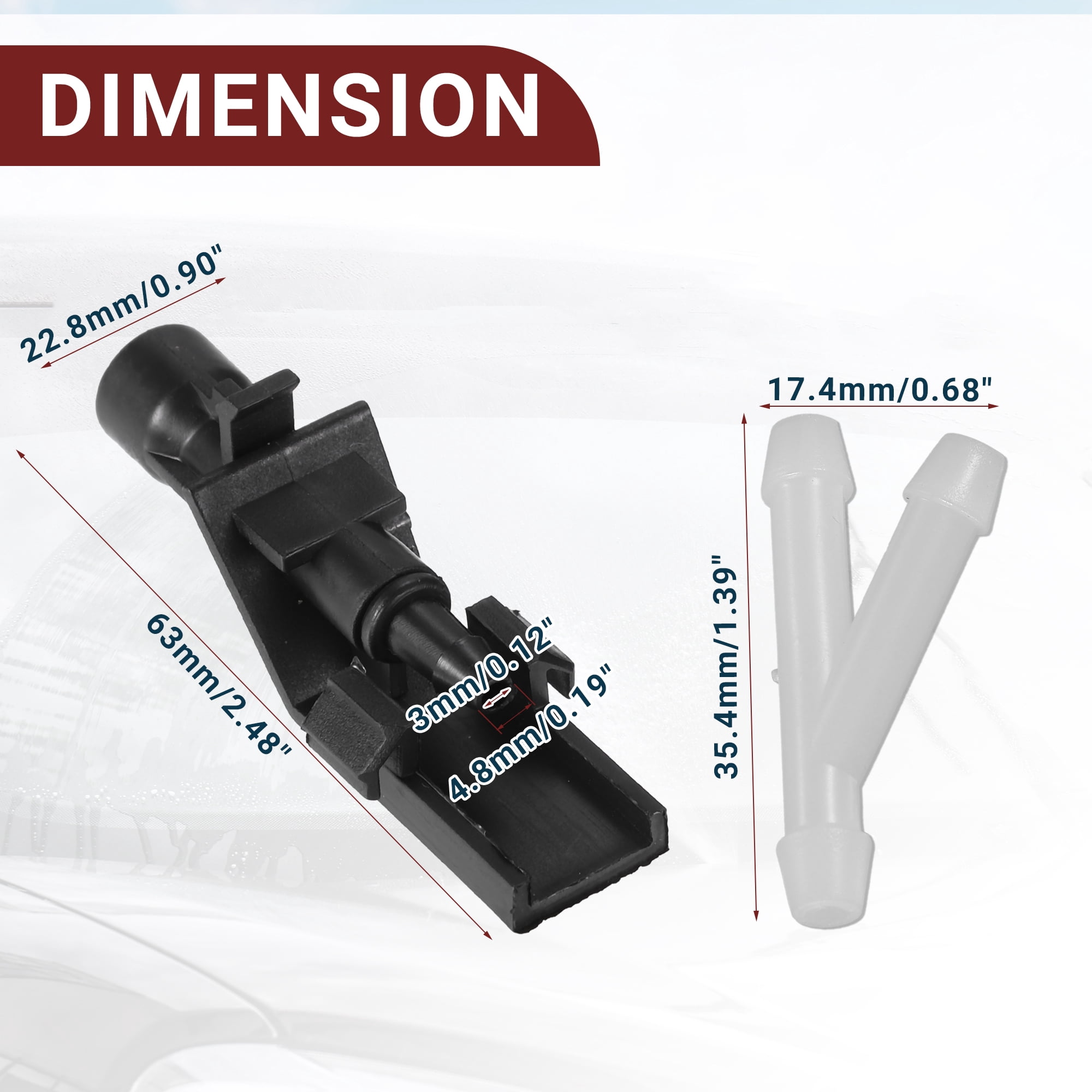 Unique Bargains Windshield Washer Nozzle for Honda HR-V Durable