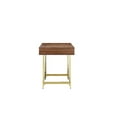 thumbnail image 3 of Benjara BM313558 55 in. Ile Desk with 3 Storage Drawers - Wood Veneer & Metal - Brown & Gold, 3 of 5