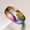 Rainbow, variant on 316L Stainless Steel Band Rings Men's/Women's 6mm Blue/Gold/Black Ring Size 4-15