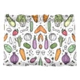 thumbnail image 7 of Yayeee Kitchen Curtains Tier Pair Light Filtering 27"x36" Rod Pocket Short Cafe Window Panel, Purple Vegetables Pattern, 7 of 7