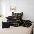 thumbnail image 6 of Feelyou Dragon Bedding Comforter Set 7pcs, Black Yellow Aztec Triangle Full Bedding Set, 6 of 8