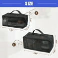thumbnail image 3 of Vocoste Mesh Makeup Bag Large Makeup Bag Clear Mesh Pouch with Zipper for Women Nylon Black, 3 of 6
